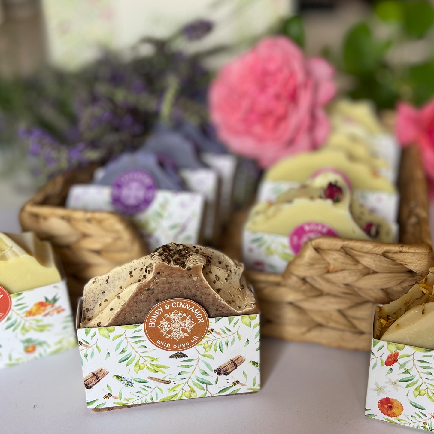 Organic - Olive Oil Soap Honey & Cinnamon